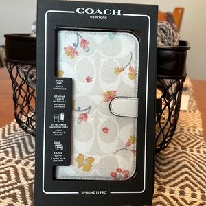 NIB Coach Folio Case for iPhone 13 Pro, Mystical Floral
